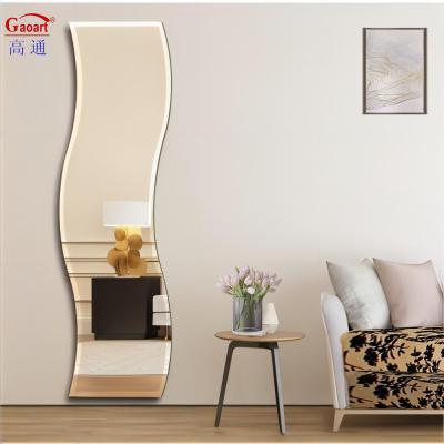 China Modern Stylish Full Length Beveled Led Light Bathroom Mirror for Home Decor for sale