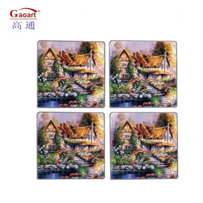 China Sustainable Clear Float Tempered Glass Coaster Custom Cut Shape Kitchen Cutting Board for sale