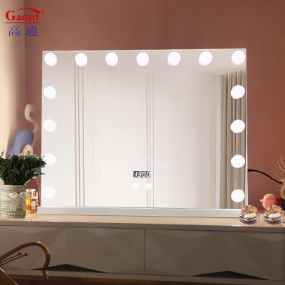 China Custom House Decor Fashion Design Style Chrome LED Make-up Eitelkeit mit Glühbirn Spiegel zu verkaufen