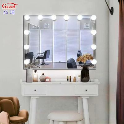 China Glas spiegel Home Decor Shine Spiegel Full Body Pro Cosmetic Vanity Make-up LED Hollywood Lights Spiegel Te koop