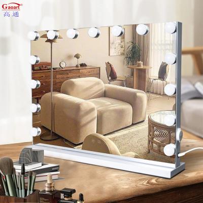 China Customizable Fashion Design Makeup Vanity Hollywood Led Mirror with Chrome Finish for sale