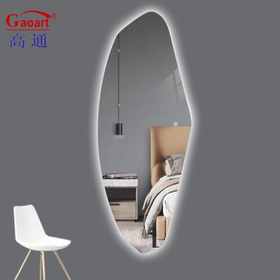 China Full Size Unbreakable Glass Mirror for Top Fashion Ornate Safety in Hotel LED Mirror for sale