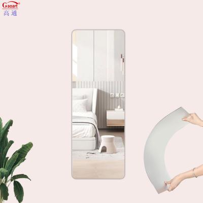 China Custom Home Decor Wall Adhesive Stickers with Acrylic Flexible Sliver Mirror Sheets for sale