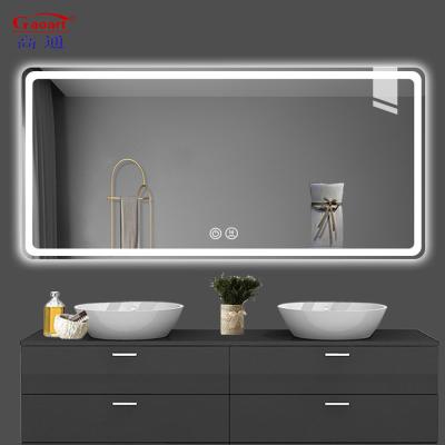 China Custom Backlit Full Length Wall Hanging Mirror with LED Bathroom Light Glass Mirror for sale