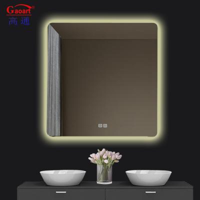 China Gepersonaliseerde grootte Led Touch Bevelled Smart Fitness Bad Backlit Mirror voor make-up salon Te koop