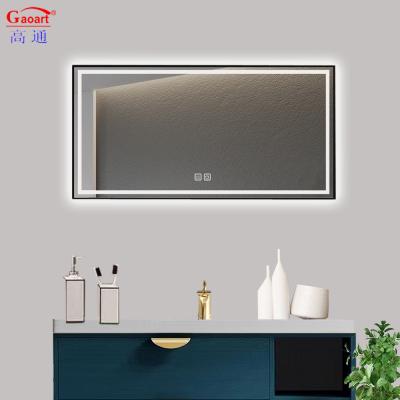 China Frameless Touch Switch Led Light Mirror voor Hotel Badkamer en Fitness House Deco Te koop