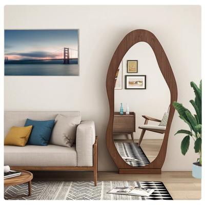 China Contemporary Design Style Wooden Framed Full Length Mirror for Rustic Modern Home Decor for sale