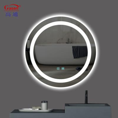 China Smart Touch Screen LED badkamer spiegel voor hotel aangepast formaat Bevelled decor spiegel Te koop