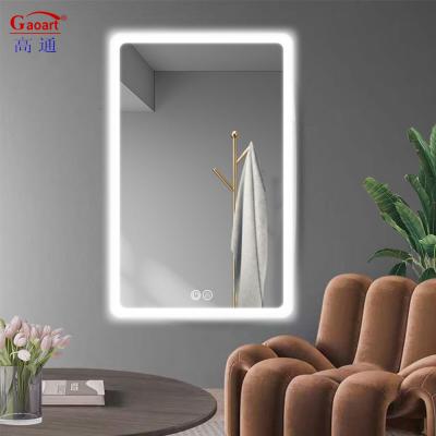 China Round Glass Mirror Intelligent Backlit Wall LED Bathroom Mirror for Hotel Decorations for sale