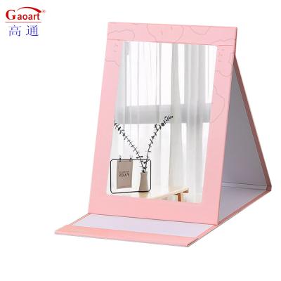 Cina Folding Heart Shaped Makeup Viaggi Vanity Mirror Paper Bag Packaging per cosmetici facili in vendita