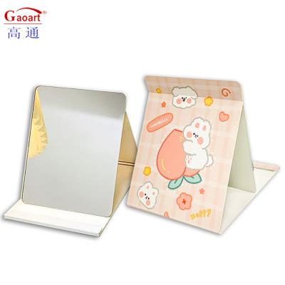 China Every Day Fashion Foldable Heart-Shaped Travel Makeup Vanity with Small Logo Mirror for sale