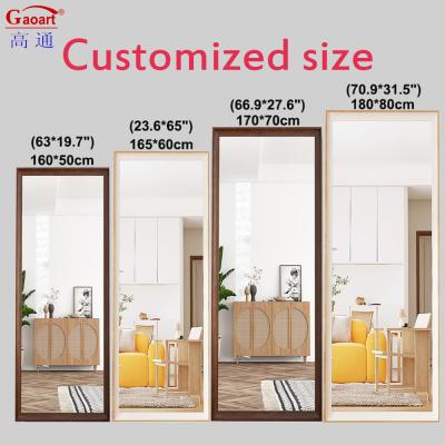 China Rectangular Wooden Wall Mirror Perfect for Ever Day Home Decoration for sale