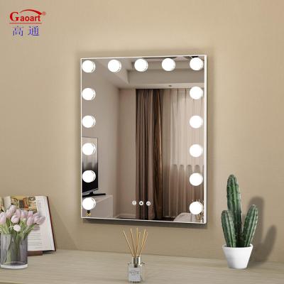 China Customizable Hollywood Makeup Mirror With Lighted Adjustable Vanity Mirror for sale