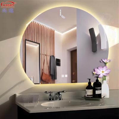 China Eco Friendly Dimmable Led Makeup Mirror / Backlit Bathroom Mirror with Bluetooth and Anti Fogging for sale