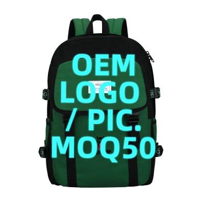 China Anti-theft OEM Free Logo Customized Green Outdoor Modern Teen Backpack Korean Teen Backpack for sale