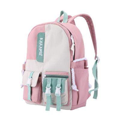 China Custom Anti-theft Oxford Student Backpack , Cute Quilting Mixed Style Color School Bag for sale