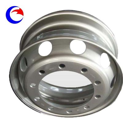 China Steel bus wheel tubeless rim and truck wheel steel rim 19.5x6.75 19.5x7.50 for sale