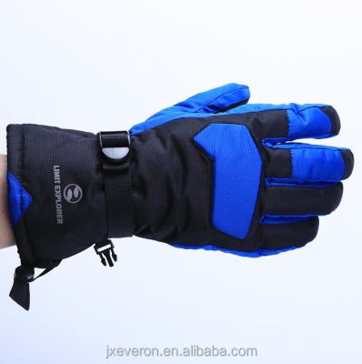 China Raincoat ; Thinsualte Lining Men High Quality Waterproof Thinsulate Scratching Winter PU Leather Ski Gloves for sale