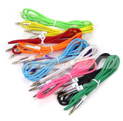 China Mobile Phone Cell Phone Nylon Fabric Color Braided Male Braided Audio Cable for sale