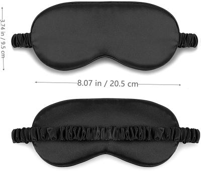 China Custom Fanshion cotton satin sleep eye cover light blocking for man and woman travel set 3D blindfold mulberry silk sleep eye mask for sale