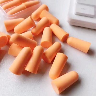 China 2020 Products Safety \ Slow Rebound Noise Soft High Quality Popular Sponge \ Comfortable \ Disposable \ Waterproof \ Dustproof Cushioning Orange Ear Plugs for sale