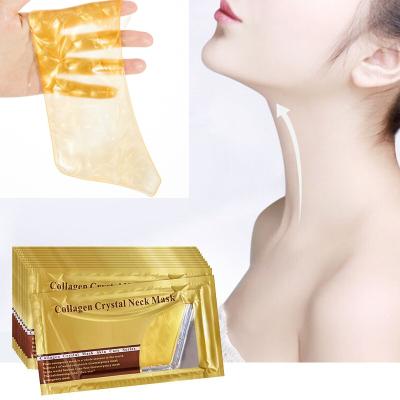 China Moisturizer Beauty Cosmetics Facial Skin Care Patch 24K Gold Crystal Hydrogel Collagen Lifting Anti-wrinkle Face Neck Mask White Sheet for sale