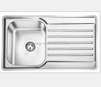 China Without Faucet RV Stainless Steel Shape Basin Rectangular Kitchen Sink With Drain Panel GR-860 for sale