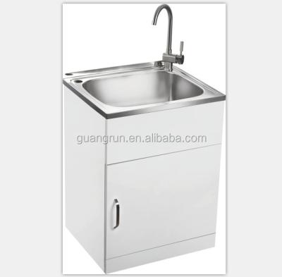 China Without Faucet Australia New Zealand Style Free Standing Commercial Stainless Steel Laundry Tub Cabinet GR-X5656 for sale