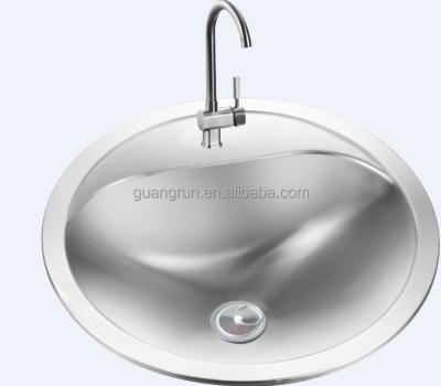 China Without faucet rv, caravan, yacht, boat, train stainless steel round hand basin used kitchen sink GR-Y564 for sale