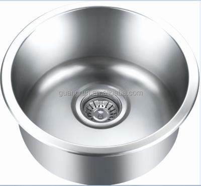 China Without faucet rv, yacht, boat, train and public mobile toilet used stainless steel round hand basin kitchen sink GR-578 for sale