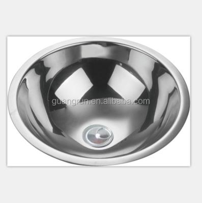 China Without faucet rv, yacht, boat, train and public mobile home used stainless steel round hand basin kitchen sink GR-Y560 for sale