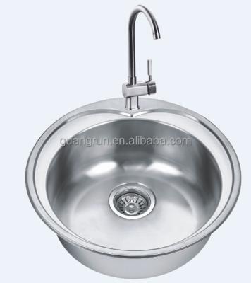 China Without faucet rv, yacht, boat, train and public mobile toilet used stainless steel round hand basin kitchen sink GR-Y541 for sale