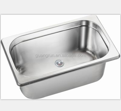 China Without faucet yacht, boat, train and public mobile toilet used rectangular stainless steel hand basin kitchen sink GR-Y568 for sale