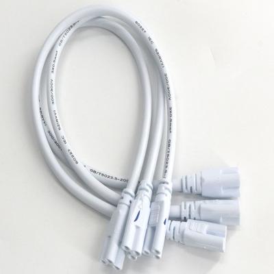 China Home Appliance T5/T8 White And Black LED Integrated Tubes Lamp 3Pins Wire Connector Cable Connector Corner Wire for sale