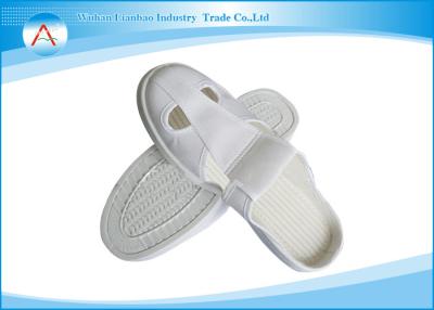 China White Nice Shape PU Sole Leather Upper Doctor Shoes ESD Slippers for Antistatic for sale