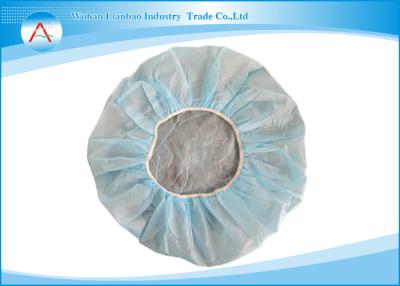 China ECO-friendly Hospital Nonwoven Strip Disposable Surgical Hats White / Blue for sale