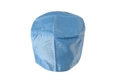 China Cleanroom Work Apparels Accessories 0.5CM Stripe / Grid Antistatic Medical Cap for sale