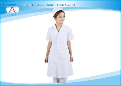 중국 매일 일 사용을 위한 Cotton Polyester Smocks White 닥터 실험실 외투 판매용