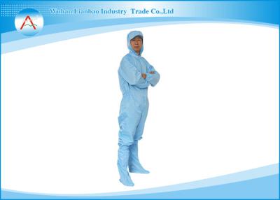 China Comfortable ESD Clean Room Smocks / Anti Static Lab Coat Polyester or TC for sale