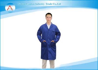 China Blue esd Professional Lab Coats with safety shoe for cleanroom for sale