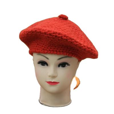 China Custom Yellow Striped Beret One Size Women Crochet Berets Hats Hat For For Men for sale