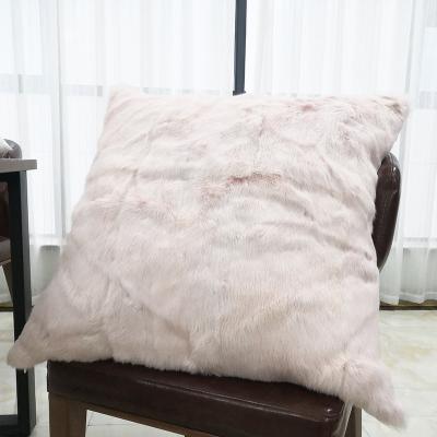 China Anti-Static Rabbit Fur Pillow Cover Velvet Back Lining for sale