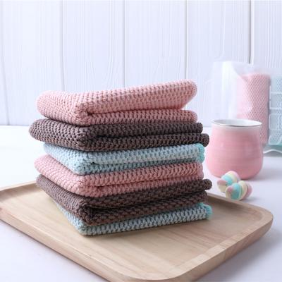 China Amazon Sustainable Double Sided Decontamination Dish Cloth Fiber Absorbent Kitchen Rags 4 Non Sustainable Set Cleaning Rags Cotton Rags Paper Handmade for sale