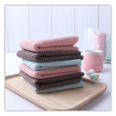 China Double Sided Absorbent Kitchen Wholesale Viable Non Decontamination Dish Cloth Fiber Rags 4 Packs Cotton Rags Cleaning Cloths for sale