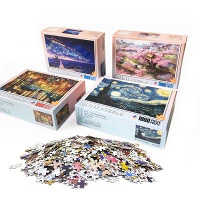 China Educatiom Toys New Amazon Children's Game 1000pcs Toy Set Puzzle Developmental Game For Kid Hand Jigsaw 3D Puzz for sale