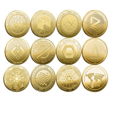 China Custom Cryptocoin America Ripple Gold BNB Litcoin Crypto Coin Cardano Stamping Ethereum Silver Souvenir Crypto Coins for sale