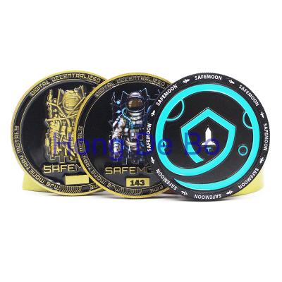 China Custom Printing 3D Souvenir America Coin Crypto Safemoon Silver Coin Safemoon 4 Different Design Gold for sale