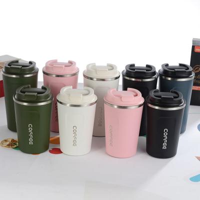 China 510ML 380ML Stainless Steel Leak Proof Car Mug Coffee Cup Viable Vacuum Insulated Smart Portable Cold Water Large Capacity Mug for sale