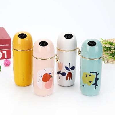 China 400ML Sustainable Fashion 316 Stainless Steel Vacuum Insulated Intelligent Temperature Sensing Measuring Water Bottle for sale