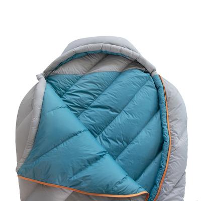 China Mummy Goose Feather Down Sleeping Bag 900g Filling Below Zero Degree Use for sale